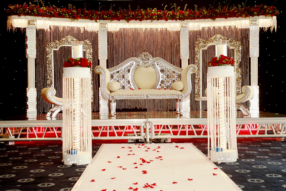 Decorated venues for Asian wedding
